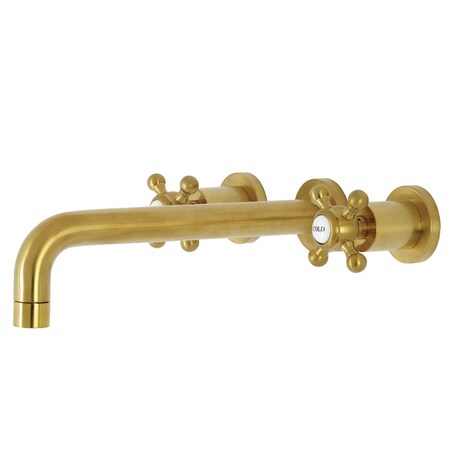 Kingston Brass Roman Tub Faucet, Brushed Brass, Wall Mount KS8027BX